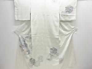 亀甲に花瓶・花古典柄刺繍訪問着